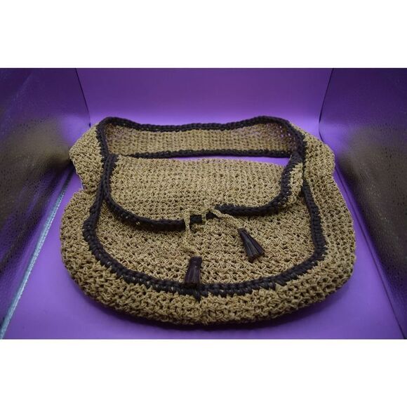 Vintage Jamin Puech Tan Brown Knit Handbag - Picture 1 of 4